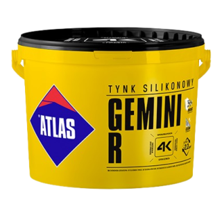 Tynk elewacyjny silikonowy Gemini R baza biała 25kg Atlas