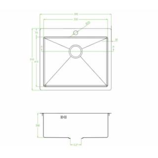 LAVEO ADEN  ZLEW PODWIESZANY SLA 810T  54X44 CM