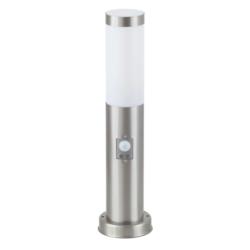 Lampa Ogrodowa Słupek Z Czujnikiem Ruchu Inox Torch Rabalux 45cm E27 25W Chrom Satyna 8267