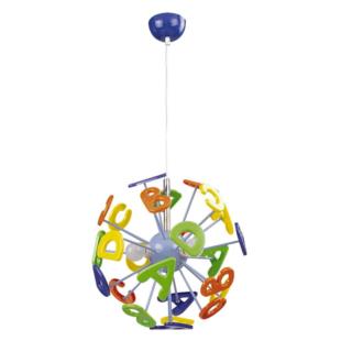 LAMPA WISZĄCA ABC E14/3x40W WIELOKOLOR