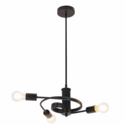 Lampa Wisząca Sufitowa Carly Rabalux E27 3x15W Czarna 2097