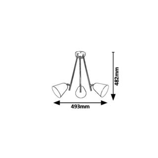 Lampa Żyrandol Alder Rabalux E14 3x40W Czarna 5376