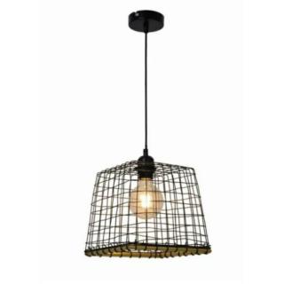 Lampa Wisząca Sufitowa Basket Auhilon E27 Czarna P19003