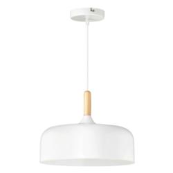 LAMPA WISZĄCA GEMMA E27 40W BIAŁY/BUK 2564