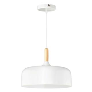 LAMPA WISZĄCA GEMMA E27 40W BIAŁY/BUK 2564