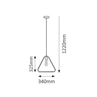 Lampa Wisząca Rabalux Levi Czarna 2569