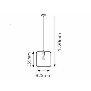 LAMPA WISZĄCA RABALUX LEVI CZARNA 2570