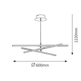 Lampa Wisząca Sufitowa Meredith Rabalux LED 18W Srebrna 2480