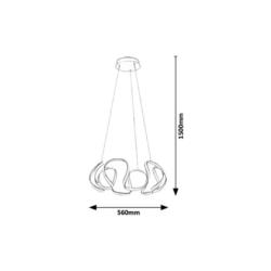 Lampa Wisząca Sufitowa Palmira Rabalux LED 38W Chrom 5770