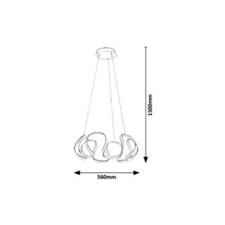 Lampa Wisząca Sufitowa Palmira Rabalux LED 38W Chrom 5770