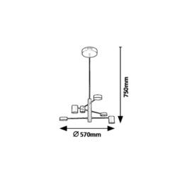 Lampa Wisząca Sufitowa Solomon Rabalux LED 30W Czarna 6355