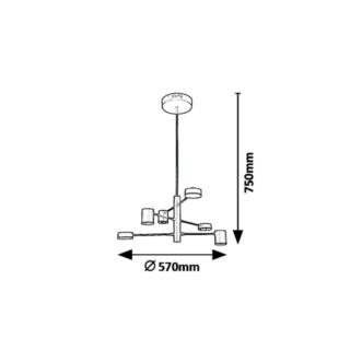 Lampa Wisząca Sufitowa Solomon Rabalux LED 30W Czarna 6355