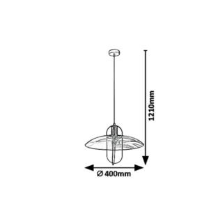 Lampa Wisząca Sufitowa Vida Rabalux E27 8W Czarna 5000