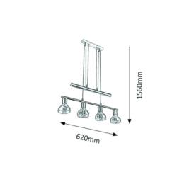 Lampa Wisząca Holly 4X40W E14 5560  Antyczne Złoto