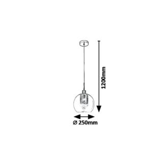 Lampa Wisząca Sufitowa Philana Rabalux E27 60W Złota 6495