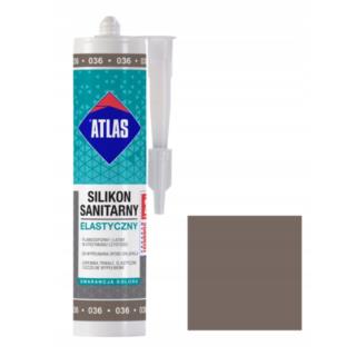 Silikon sanitarny ciemnoszary 280ml Atlas 036