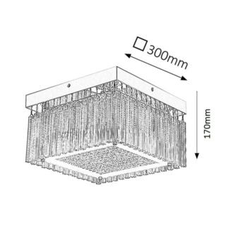 Plafon Marcella 90LED/18W Ip20 Chrom 2451