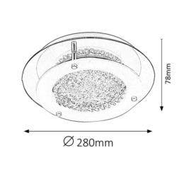 PLAFON MARION 60LED/12W IP20 CHROM  2446