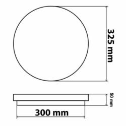 Plafon LED Erik 18W 4000K Czujnik Mikrof 3358