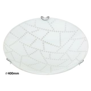 PLAFON EMORY LED 18W BIAŁY WZÓR/CHROM 3226