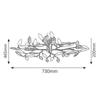 PLAFONIERA LILIAN E14/4x40W BRĄZ 2849