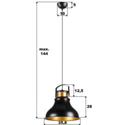 Lampa Wisząca Optima 1 Szampan Md-2201-Am Agora