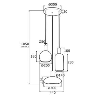 Lampa Wisząca Sagunto 1489 Argon