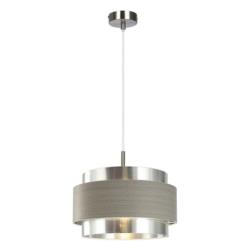 LAMPA WISZĄCA BASIL 5383 CHROM SATYNA/ SREBNY DĄB