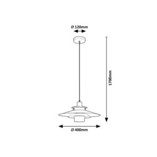 Lampa Cameron 1X 40W 4313 Szary / Złoty / Biały