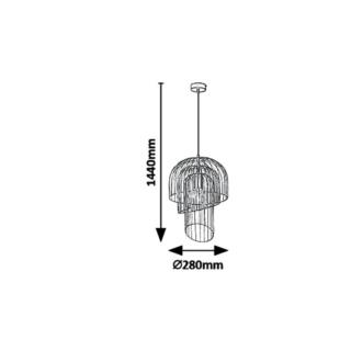 Lampa Wisząca Rowena E27 1X60W Złota 6228