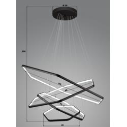 Lampa Wisząca Sufitowa Gaspar Auhilon LED 100W Czarna P1606-4L