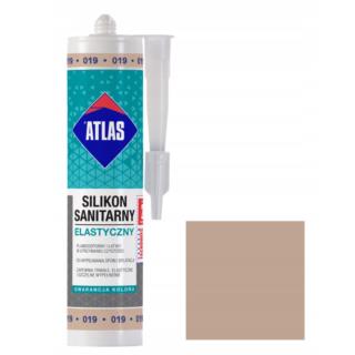 Silikon sanitarny jasnobeżowy 280ml Atlas 019