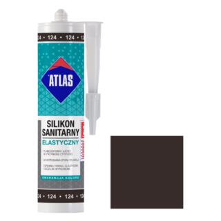 Silikon sanitarny ciemne wenge 280ml Atlas 124