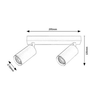 Lampa Sufitowa Spot Solo Rabalux GU10 2x25W Czarny 2085