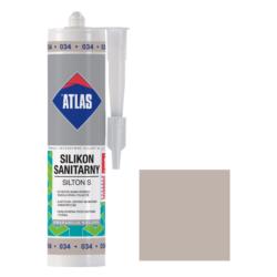 Silikon Sanitarny Atlas Silton S 034 280ml Jasnoszary