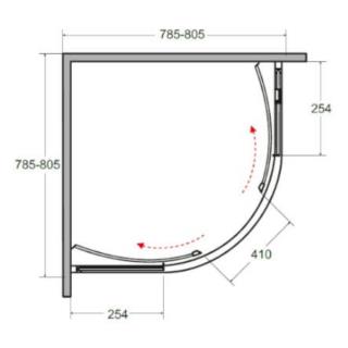 Kabina Prysznicowa Modern 80X80X185 Mp-80-185-C Besco