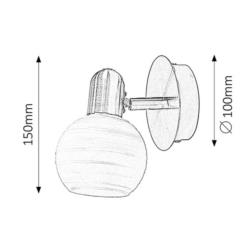 Kinkiet Lampa Ścienna Aurel Rabalux E14 40W Srebrny 6341