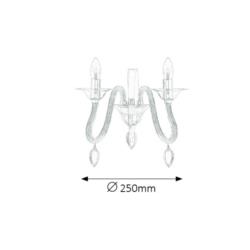 Kinkiet Madeleine E14 2X40W Chrom/Przez 7049