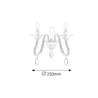 Kinkiet Madeleine E14 2X40W Chrom/Przez 7049