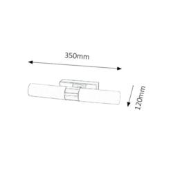 Kinkiet Lampa Łazienkowa Jim Rabalux LED 2x5W Srebrny 5750