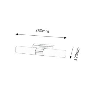 Kinkiet Lampa Łazienkowa Jim Rabalux LED 2x5W Srebrny 5750