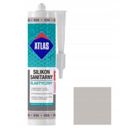 Silikon Sanitarny Atlas Elastyczny 034 280ml Jasnoszary