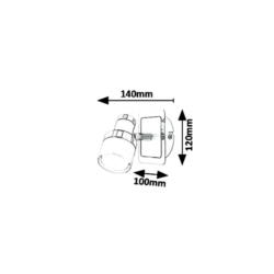 KINKIET HAROLD LED 5W 5021 CHROM / CZARNY / OPAL