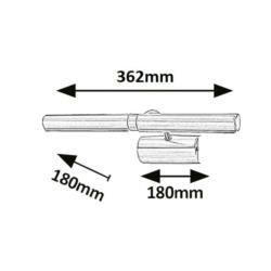 Kinkiet Lampa Ścienna Picture Light Rabalux E14 2x40W Złoty 3642