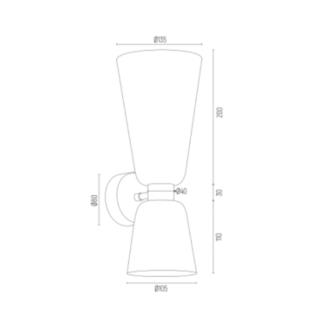 Kinkiet Lampa Ścienna Reno Argon E14 2x7W Srebrny 1033