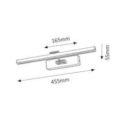 Kinkiet Lampa Ścienna Picture Guard Rabalux LED 8W Srebrny 3650