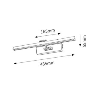 Kinkiet Lampa Ścienna Picture Guard Rabalux LED 8W Srebrny 3650