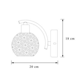 Kinkiet Lampa Ścienna Calipso Agora E14 40W Srebrny 73048-1