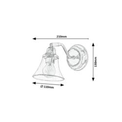 Kinkiet Lampa Łazienkowa Antoine Rabalux E14 40W Srebrny 3207