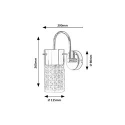 Kinkiet Lampa Łazienkowa Niagara Rabalux E14 40W Srebrny 2194